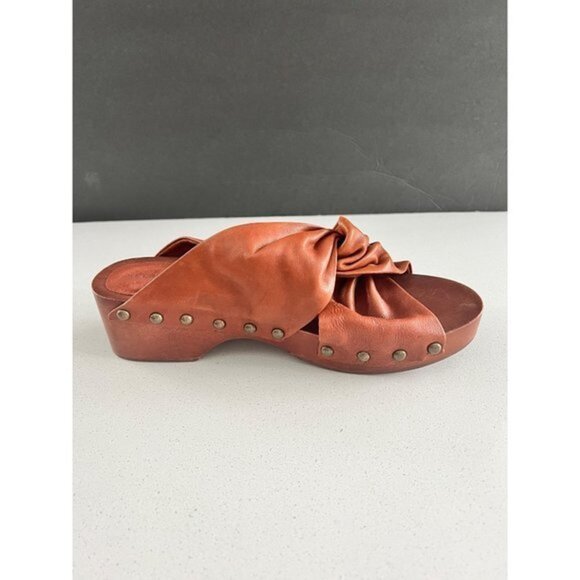 KELSI DAGGER BROOKLYN Sprinter brown leather Slide Sandal size 8.5 - Picture 4 of 8